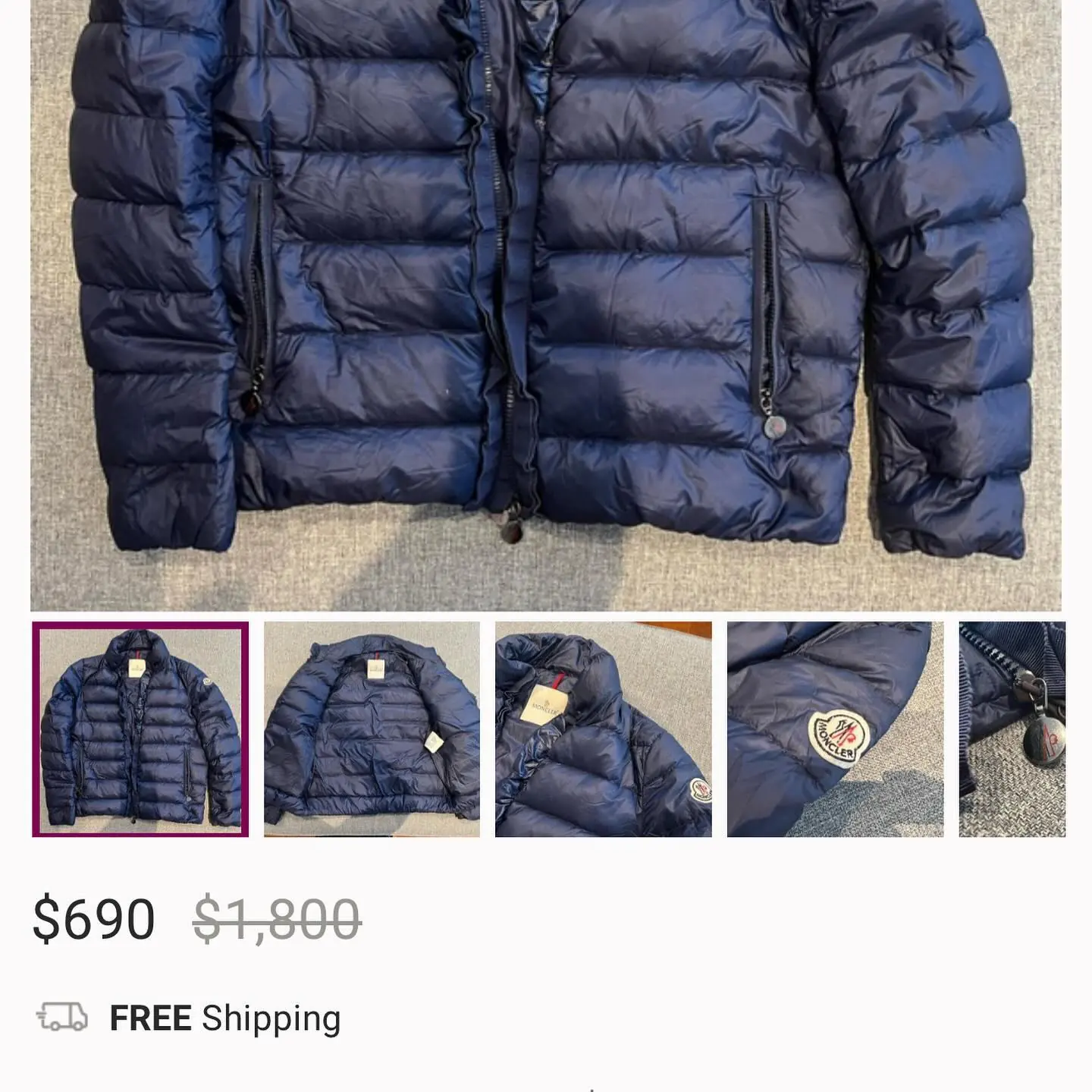 Rare Moncler Oxalis Giubbotto puffer jacket, view 8 of 8