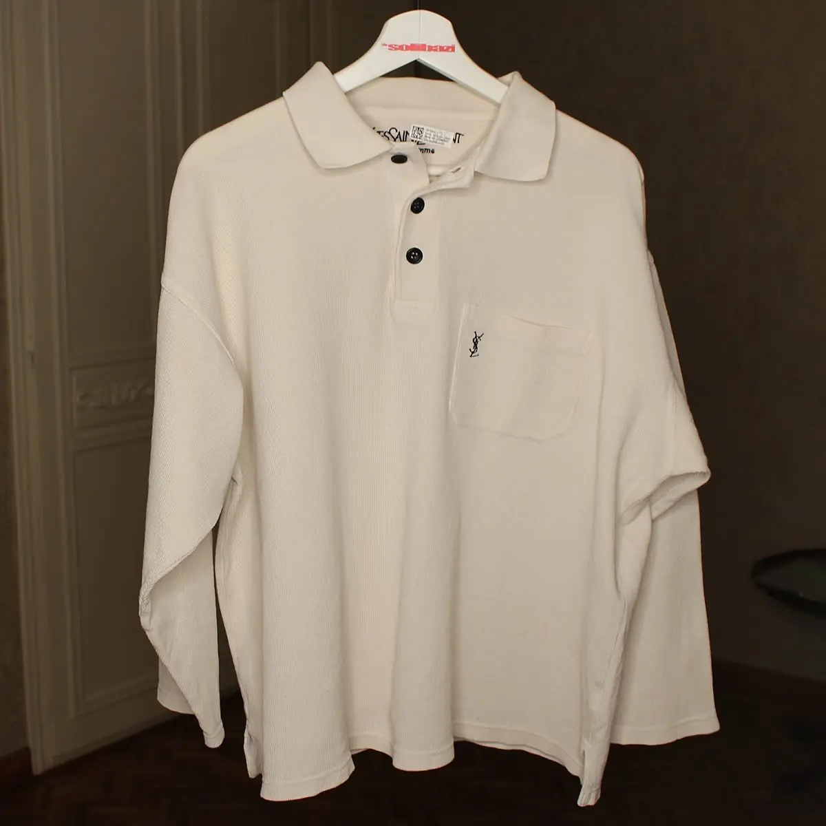 Yves Saint Laurent Vintage Rugby Long Sleeve Polo Logo YSL, view 1 of 5