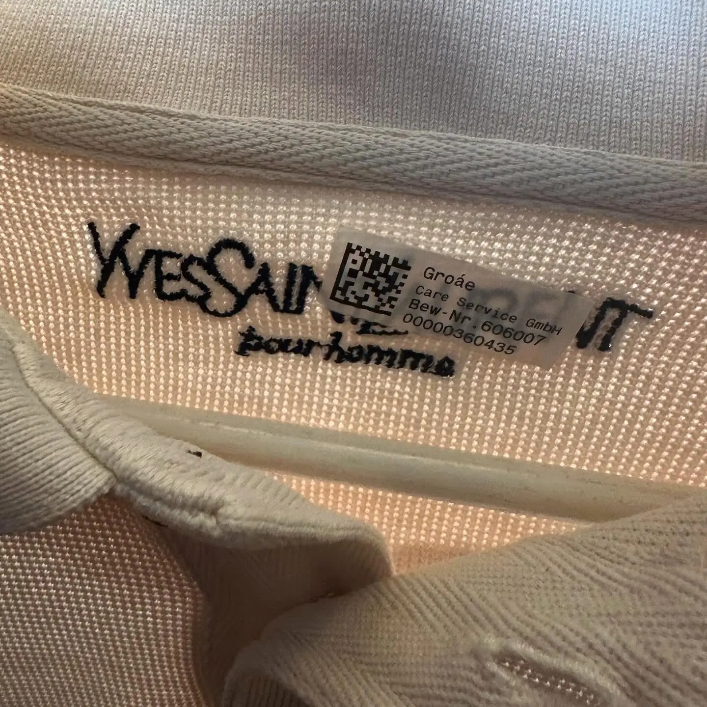 Yves Saint Laurent Vintage Rugby Long Sleeve Polo Logo YSL, view 2 of 5