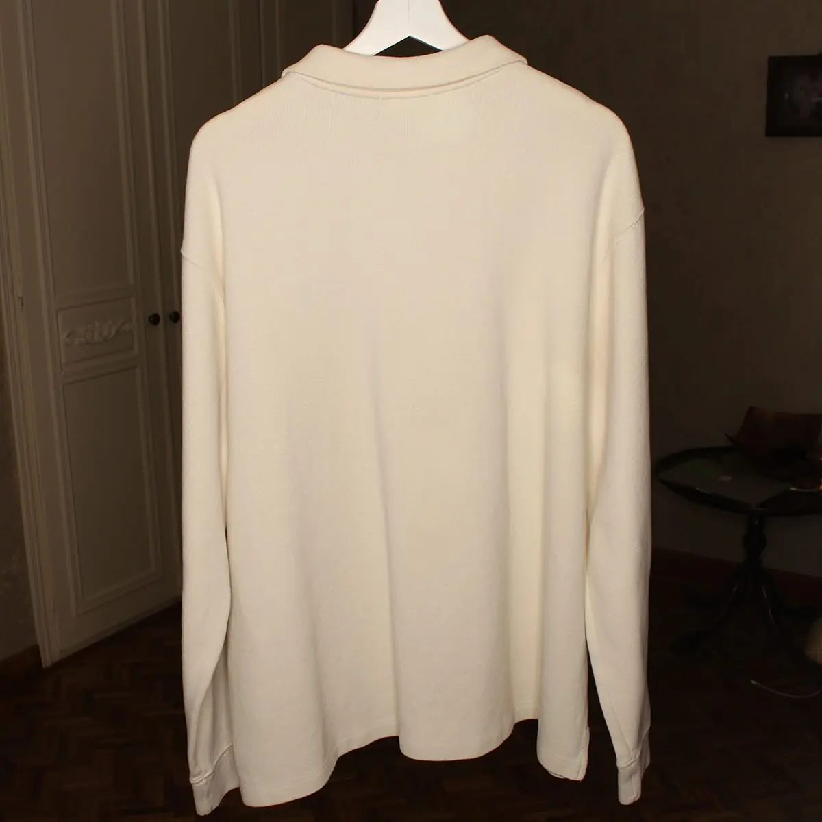 POLO RALPH LAUREN Men’s French Ribbed Cotton 1/4 Zip Pullover Ivory XL NWT, view 2 of 8
