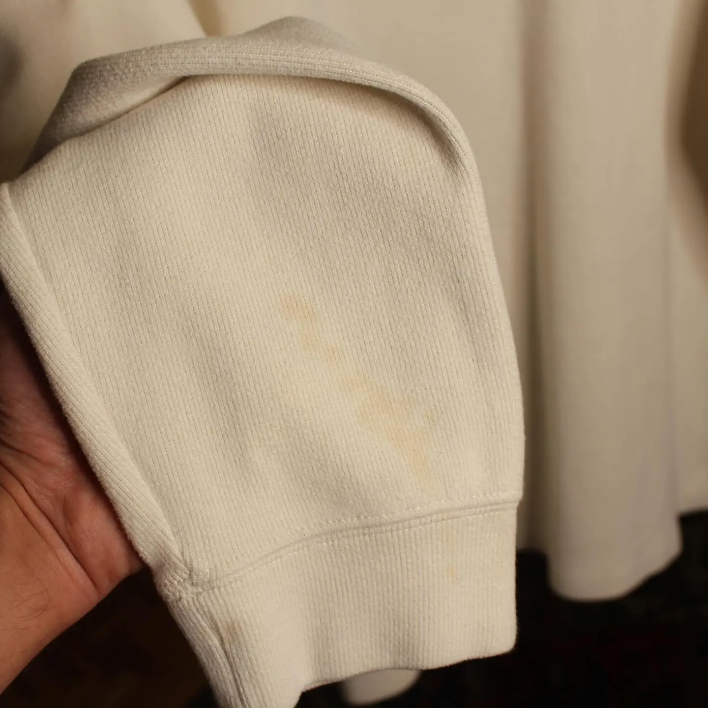POLO RALPH LAUREN Men’s French Ribbed Cotton 1/4 Zip Pullover Ivory XL NWT, view 7 of 8