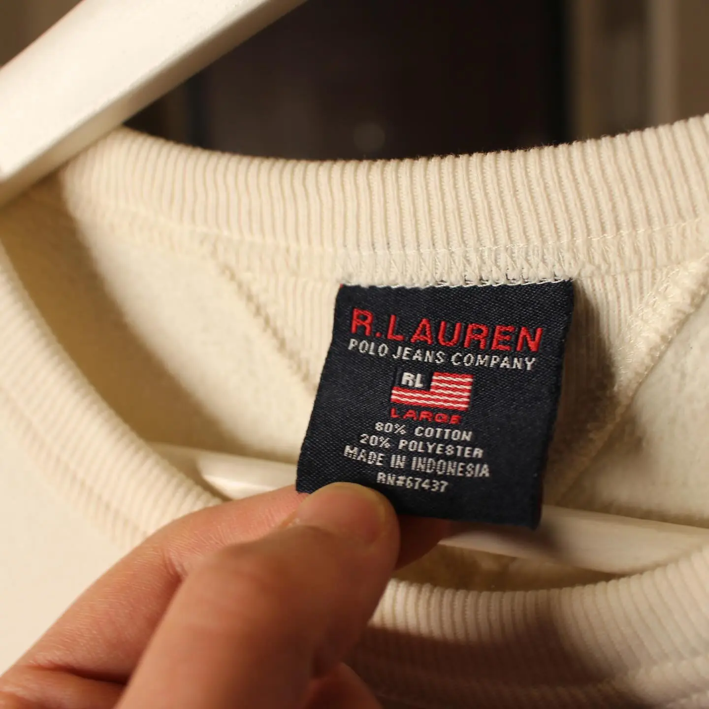 Vintage 90s Polo Ralph Lauren Sweatshirt Polo Ralph Lauren Crewneck Polo Jeans Company Sweater Pullover Polo RL Embroidery Logo, view 3 of 5