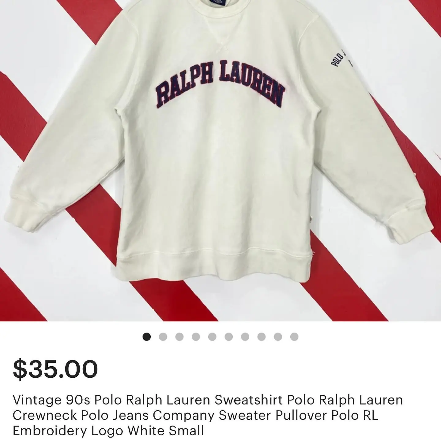 Vintage 90s Polo Ralph Lauren Sweatshirt Polo Ralph Lauren Crewneck Polo Jeans Company Sweater Pullover Polo RL Embroidery Logo, view 5 of 5