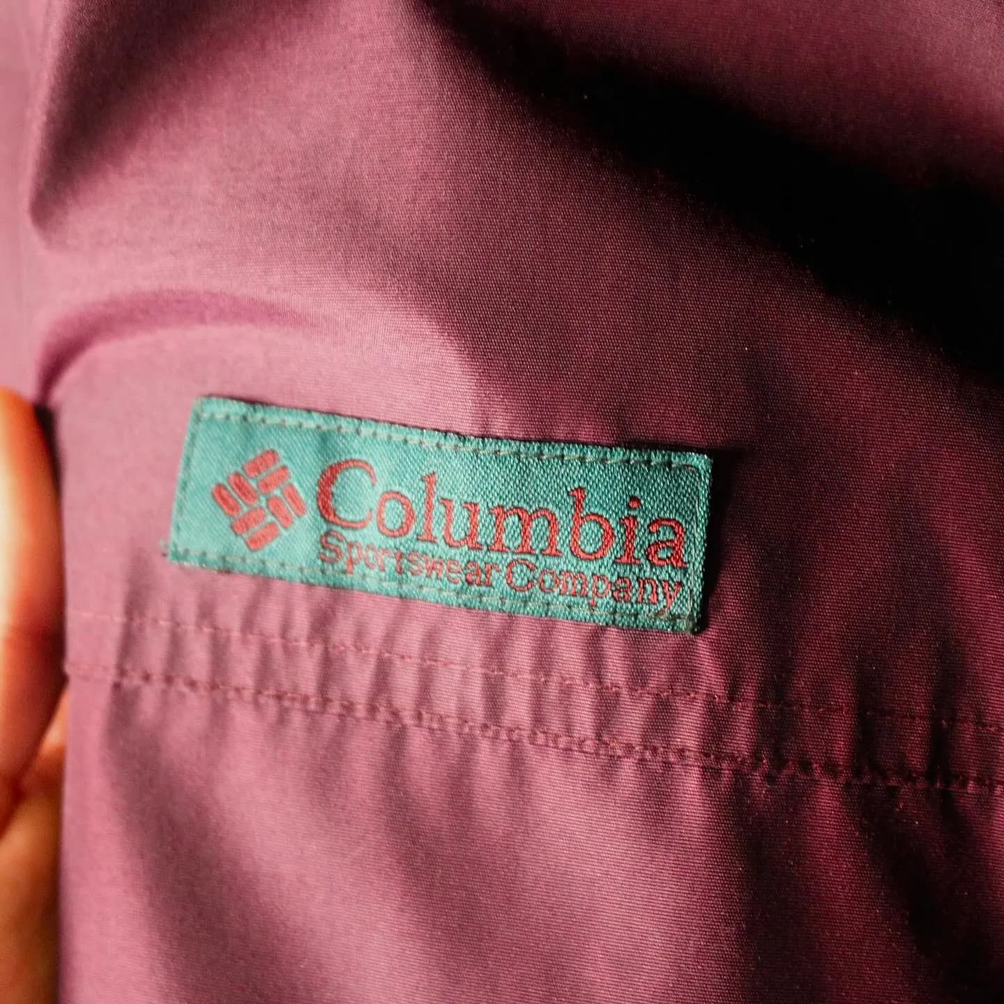 Vintage Columbia Sportswear Men’s Burgundy and Green Coat (to better understand the color, please refer to the last slide), view 7 of 10
