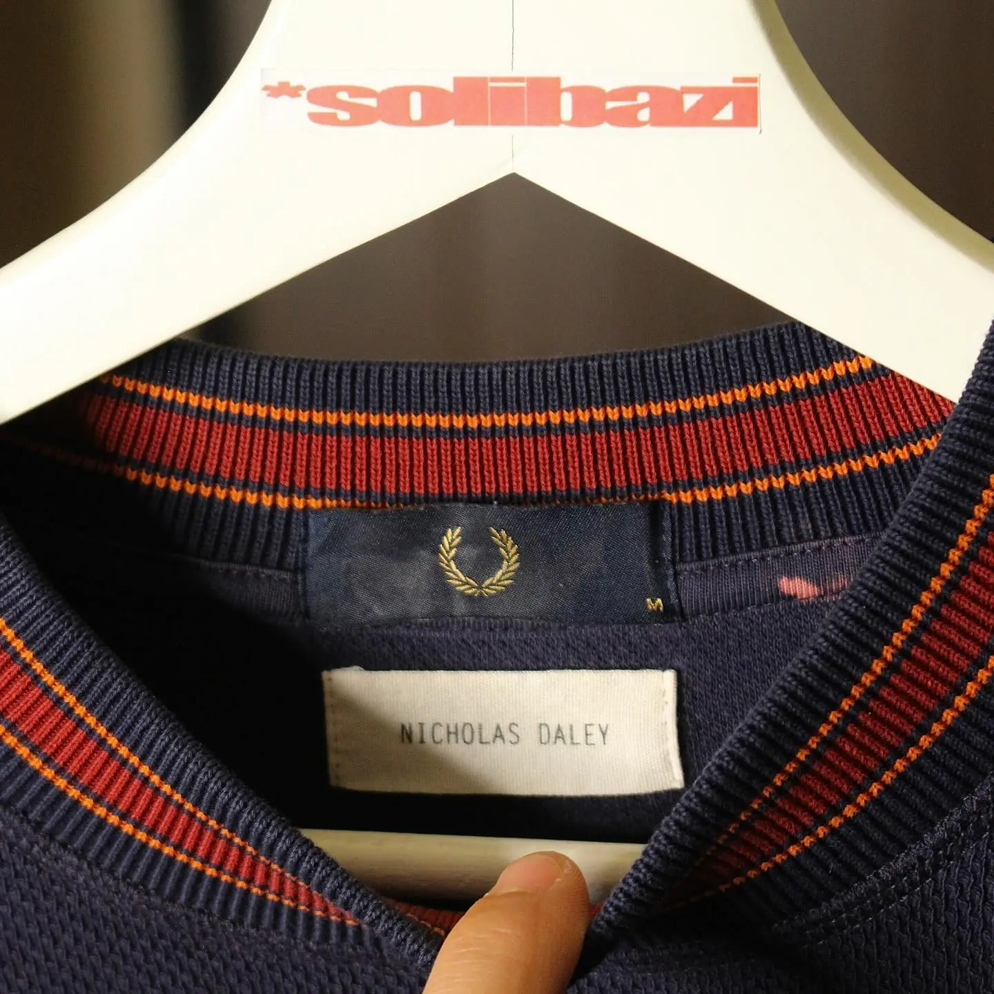 FRED PERRY X NICHOLAS DALEY WAFFLE SWEAT, view 1 of 4
