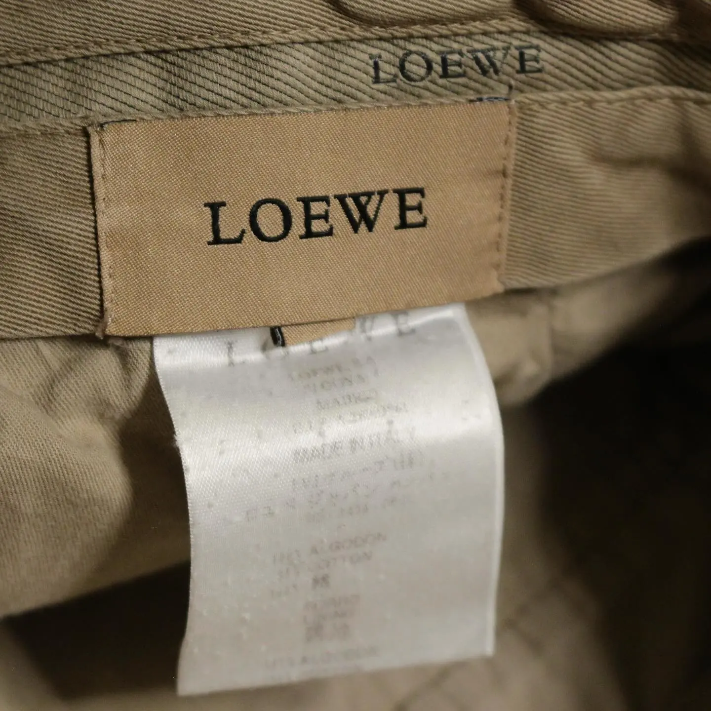 Vintage Loewe Pleated Cotton Tan Pants, view 1 of 4