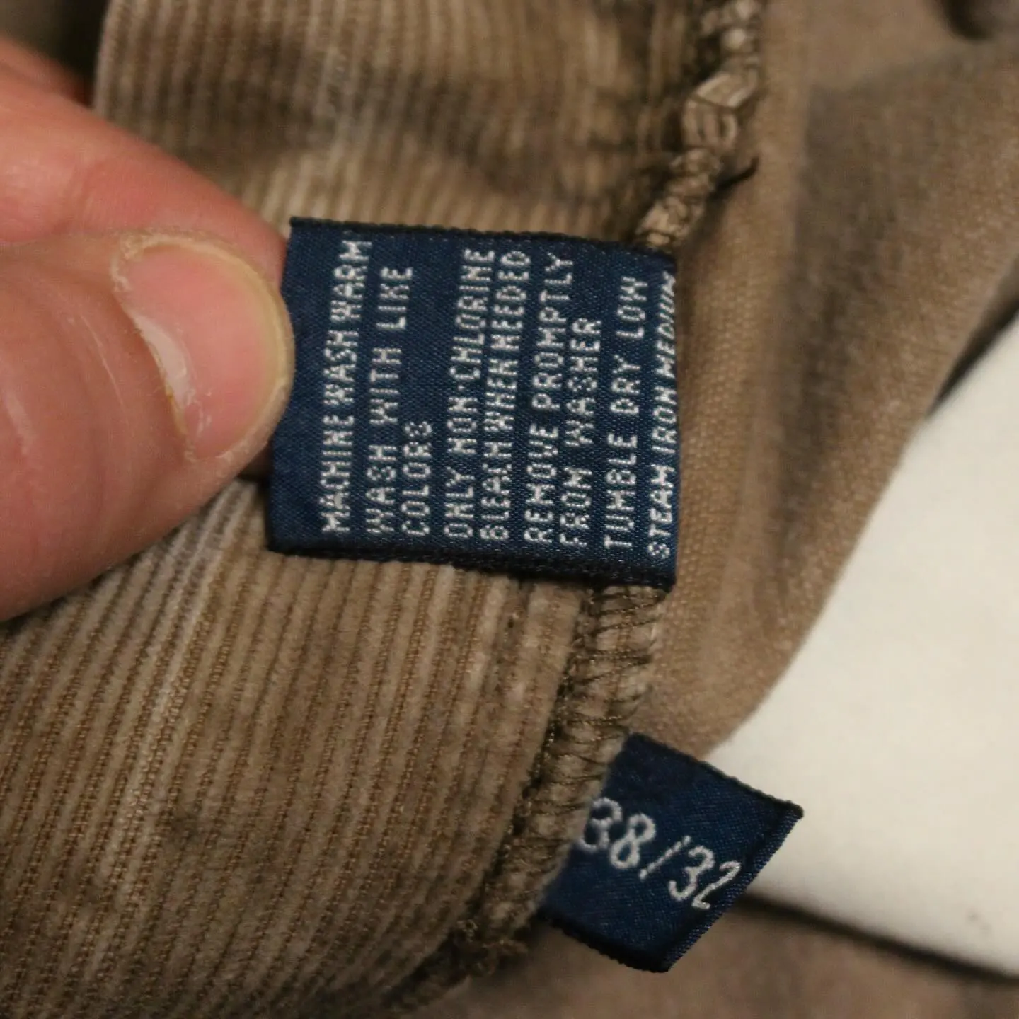 Vintage 90’s Polo Ralph Lauren Corduroy Tan Pants, view 5 of 5