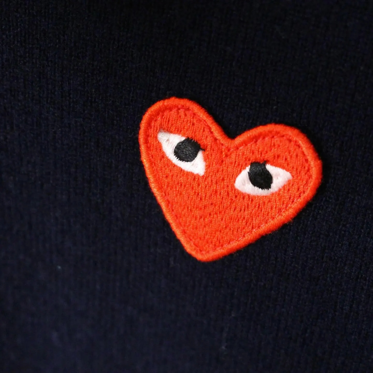 Comme des Garçons PLAY Crew-Neck Pullover Sweater ‘Navy’, view 1 of 5