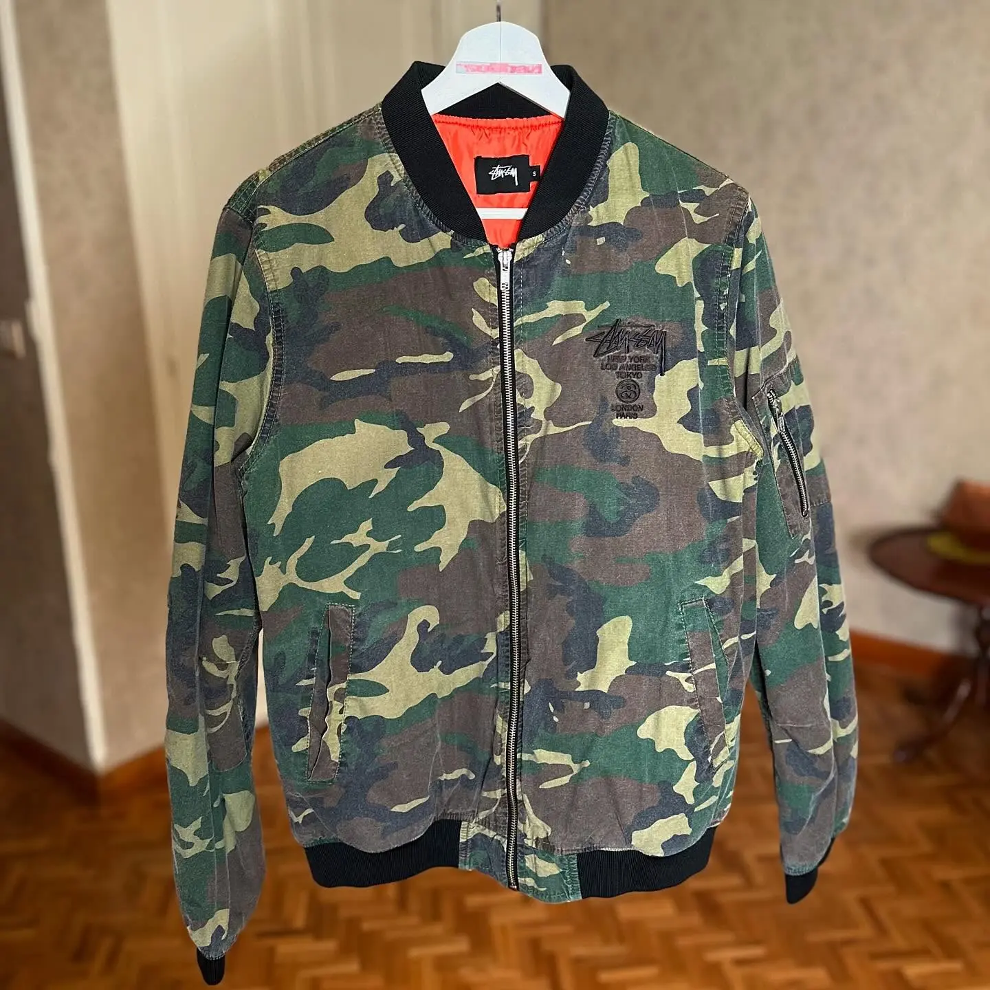 Stussy Tour Army Camo Bomber jacket, view 2 of 6