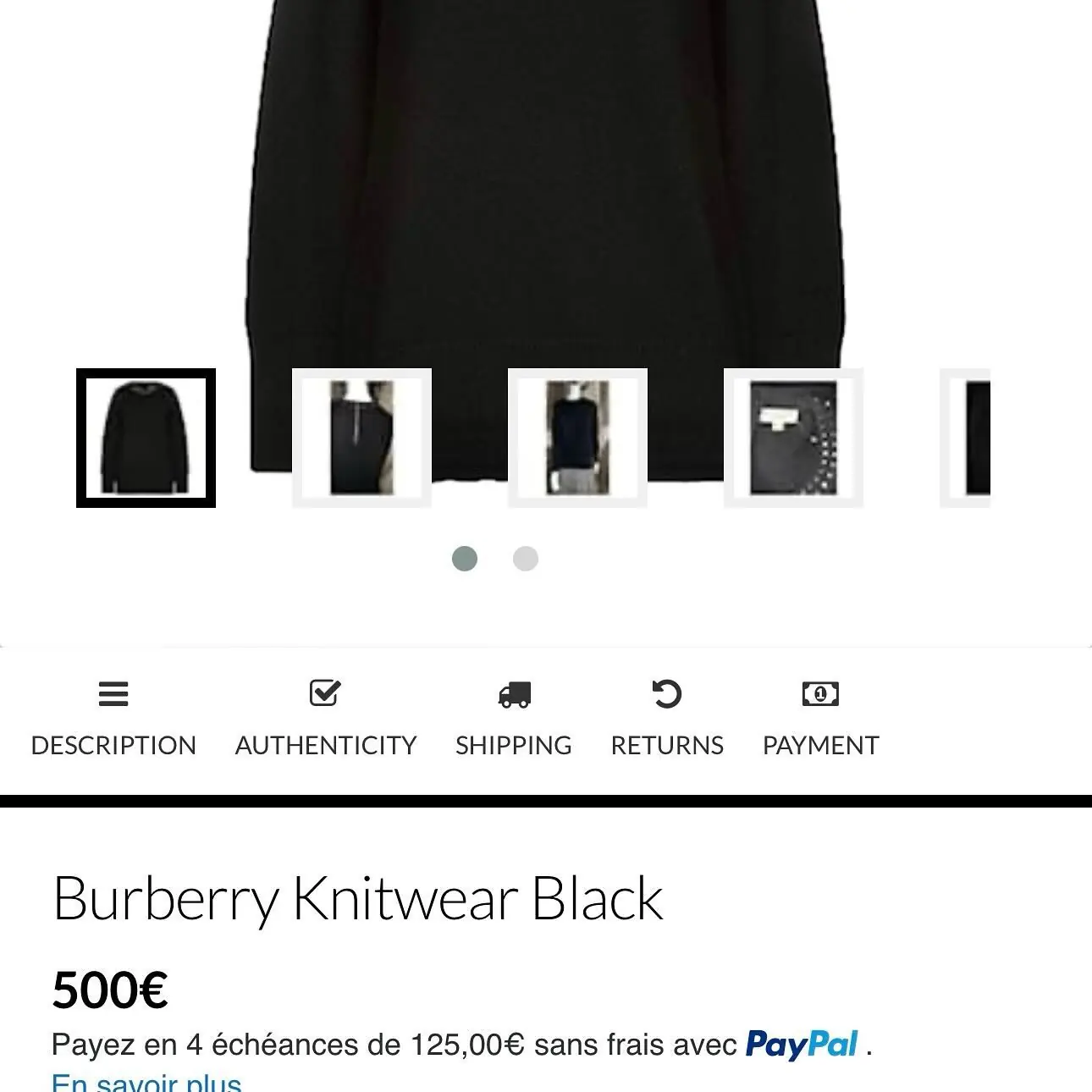 Burberry cashmere knitwear, view 6 of 6