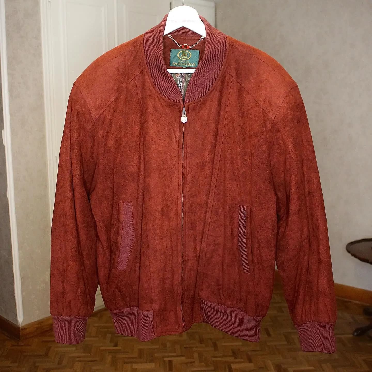 Rare Vintage Paolo Gucci suede jacket in Burnt-Orange, view 2 of 6