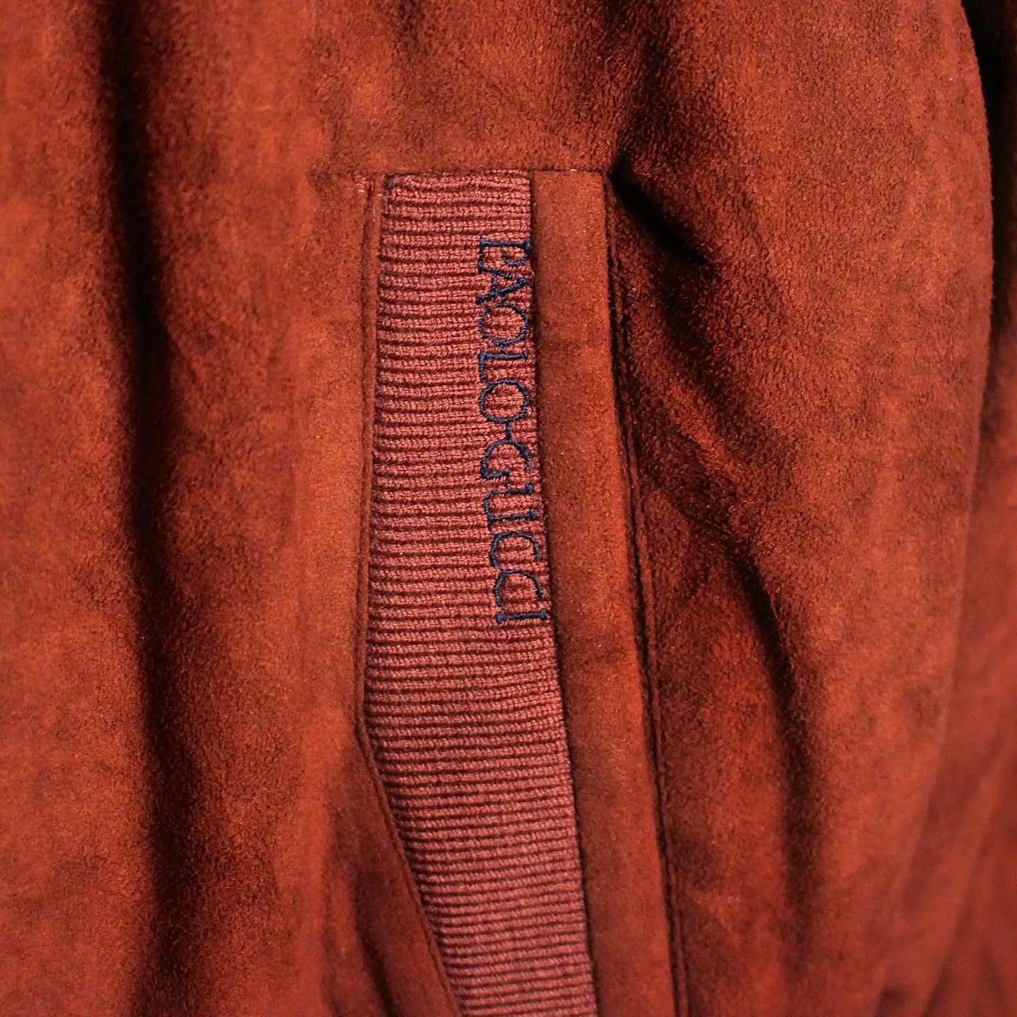 Rare Vintage Paolo Gucci suede jacket in Burnt-Orange, view 3 of 6