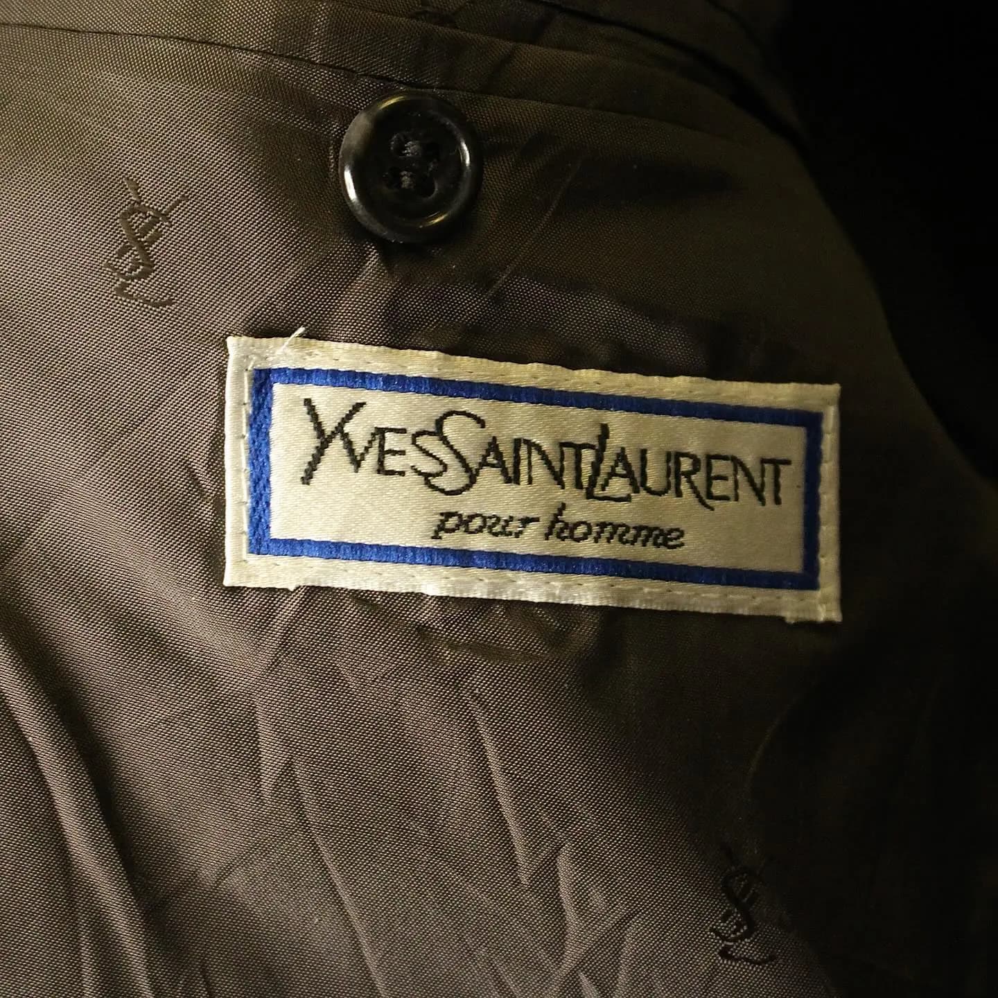 Mens Vintage 1990’s Wool Glen Plaid ‘Yves Saint Laurent’ Blazer, view 1 of 5