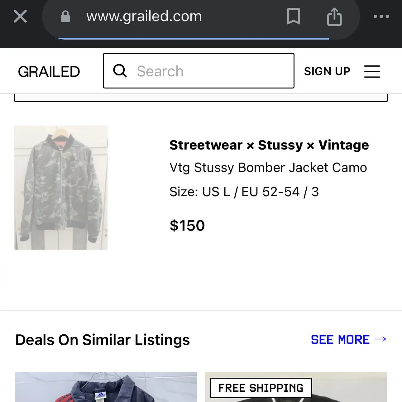 Stussy Tour Army Camo Bomber jacket, view 6 of 6