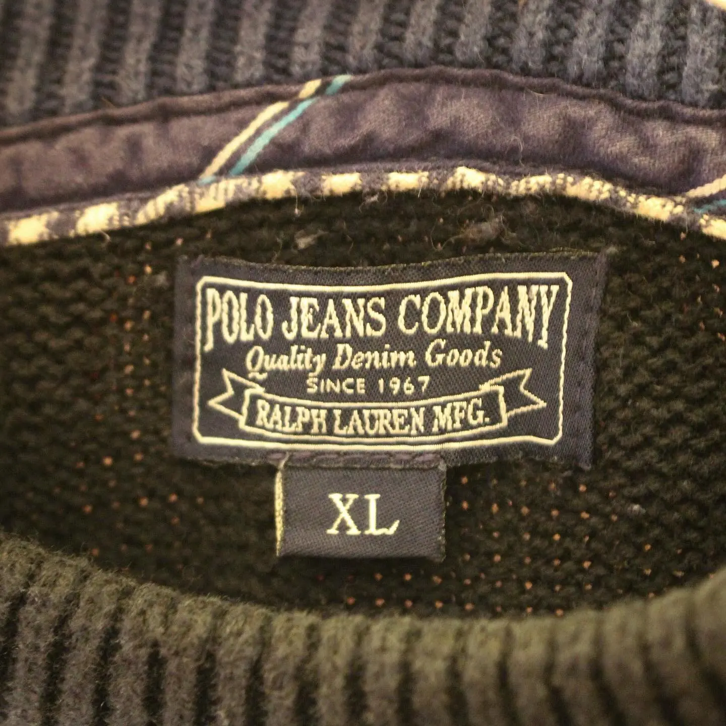 90s Polo Jeans Co. striped crewneck sweater, view 3 of 4