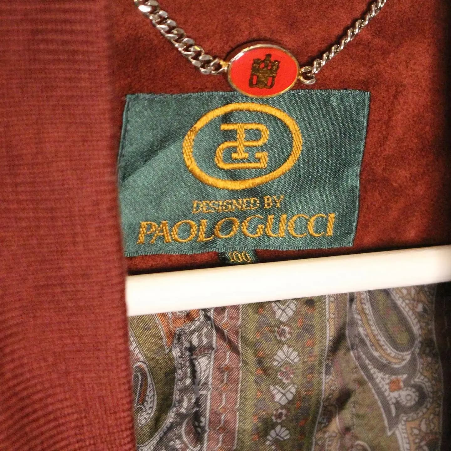 Rare Vintage Paolo Gucci suede jacket in Burnt- Orange, view 6 of 7