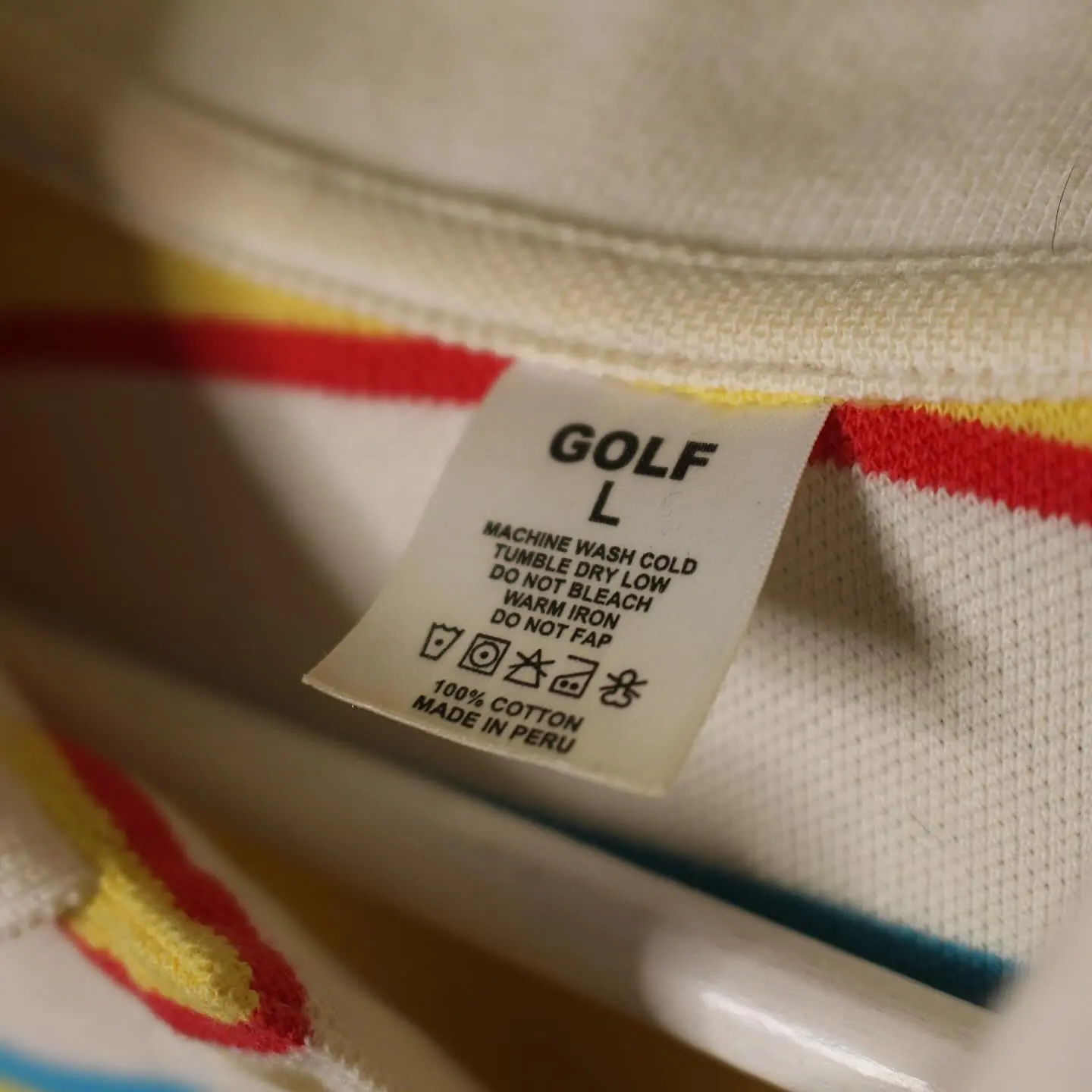 Golf Wang Eric Striped Polo Shirt, view 2 of 5
