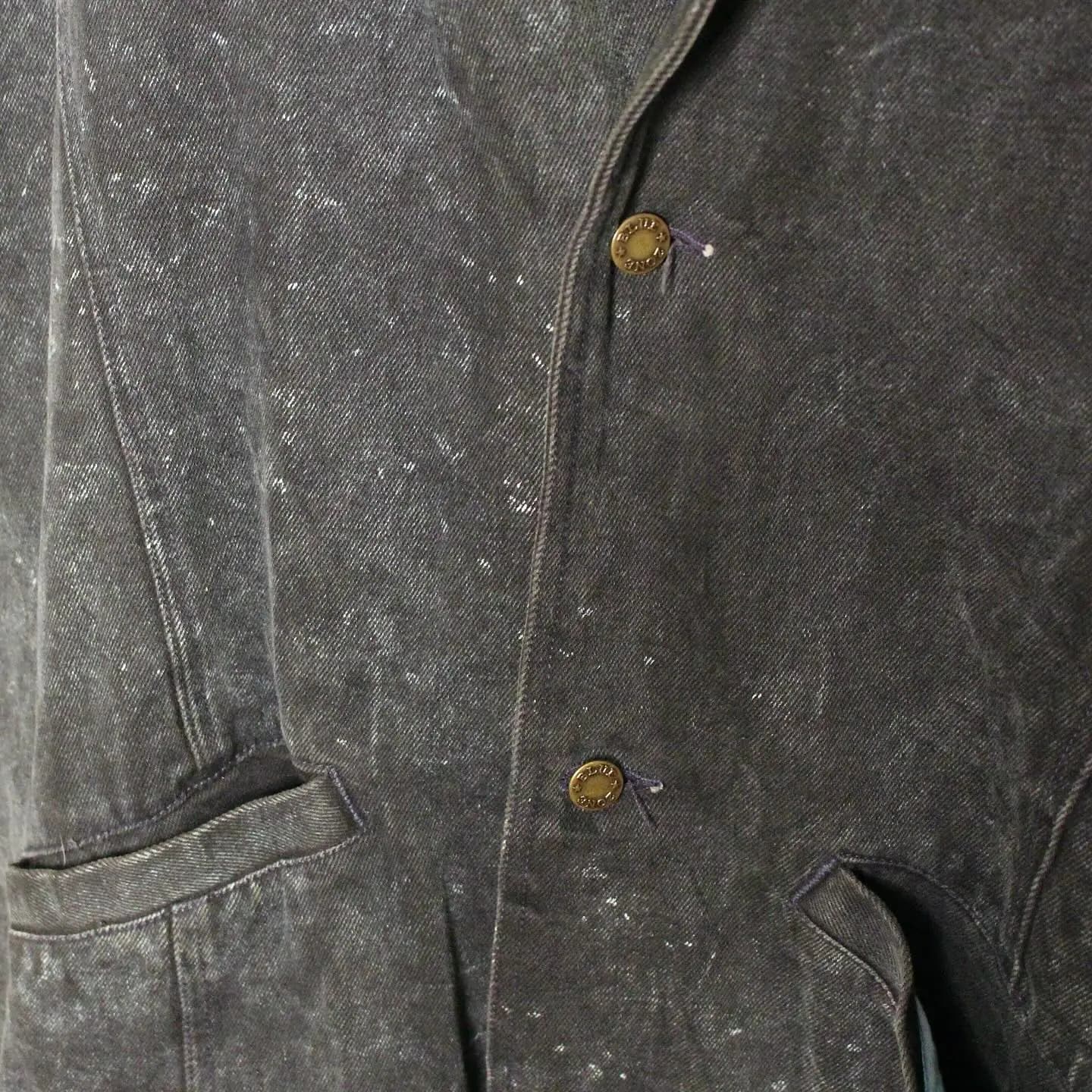 Vintage Blue Zone Denim Trench Coat Jacket, view 2 of 5