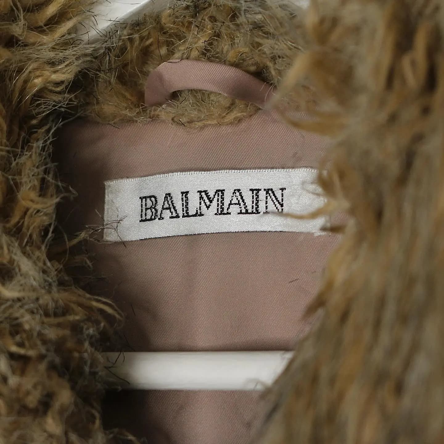 Vintage Balmain Faux Fur Coat, view 3 of 5