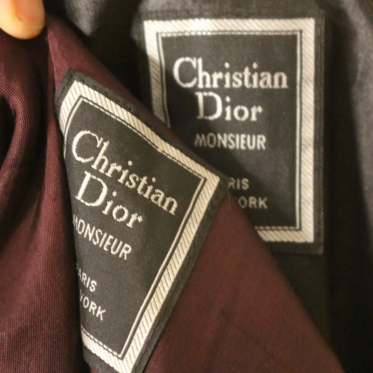 Vintage Christian Dior Monsieur Trench Coat with detachable Wool Lining, view 2 of 6