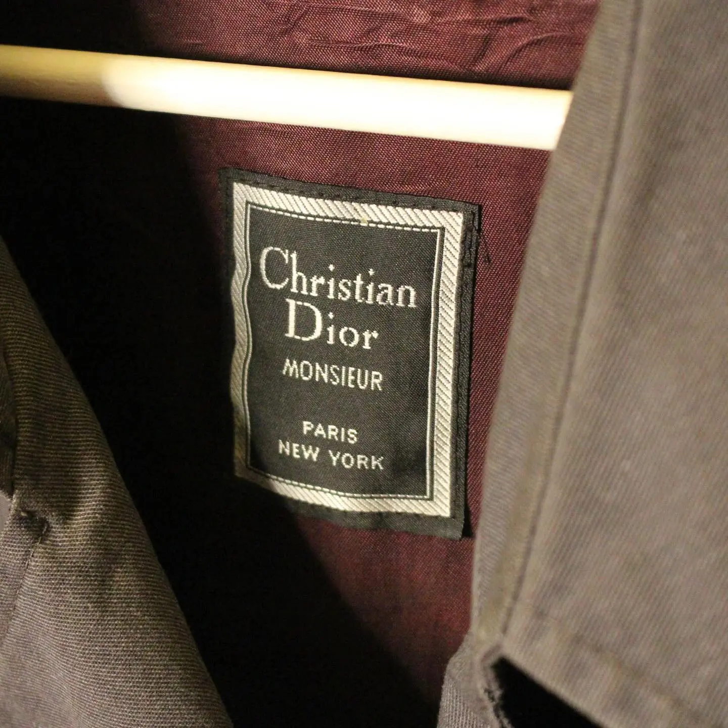 Vintage Christian Dior Monsieur Trench Coat with detachable Wool Lining, view 5 of 6