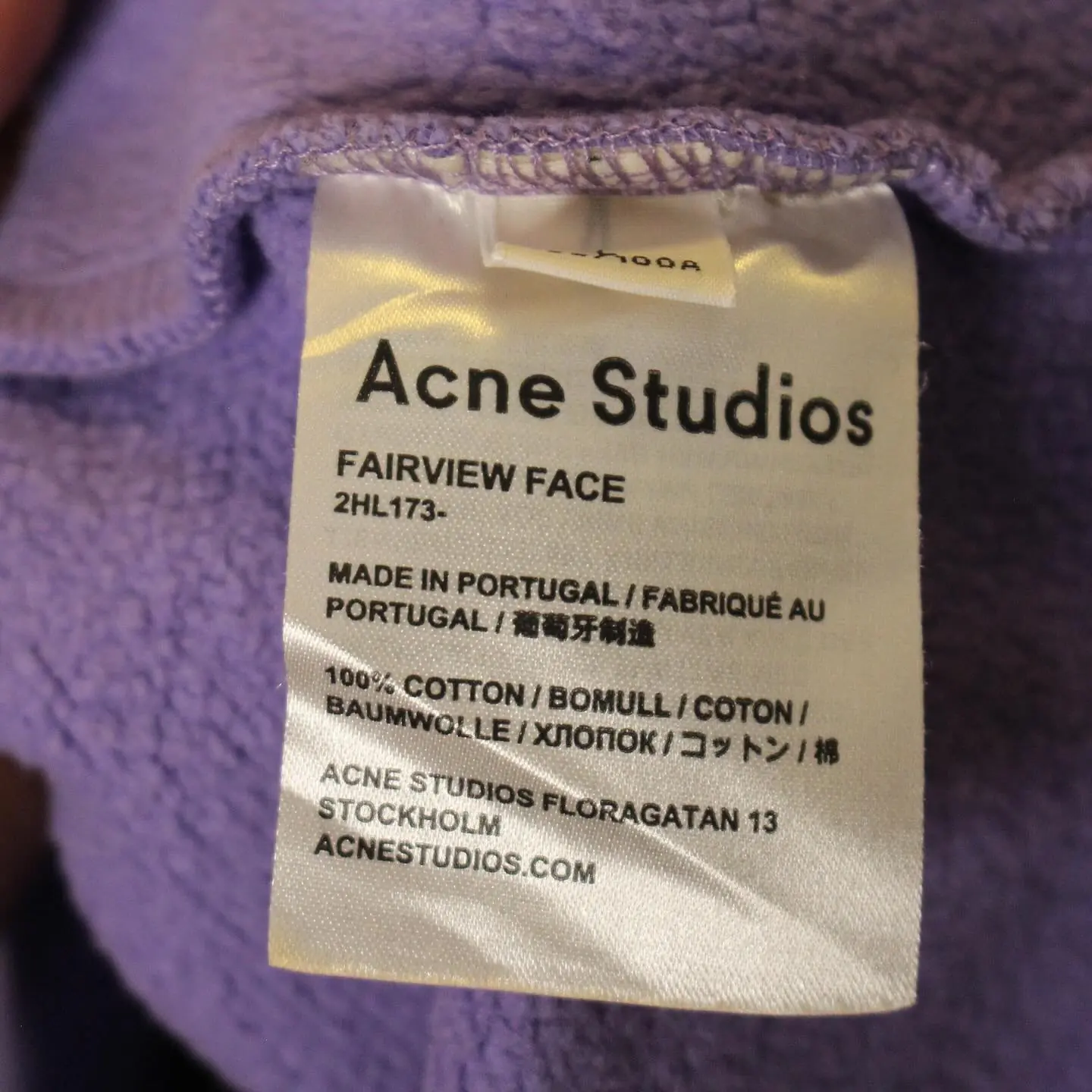 Acne Studios FairView Face Seater in Lavender, view 3 of 5