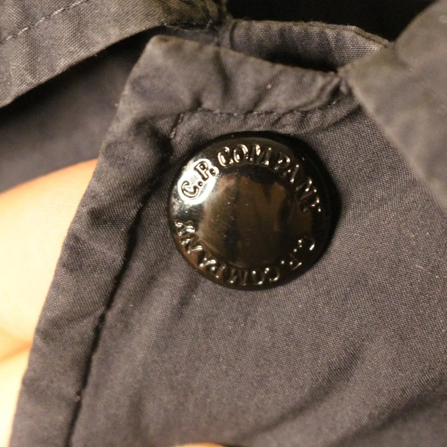 C.P. COMPANY 50 FILI Lens Overshirt in Navy, view 6 of 8
