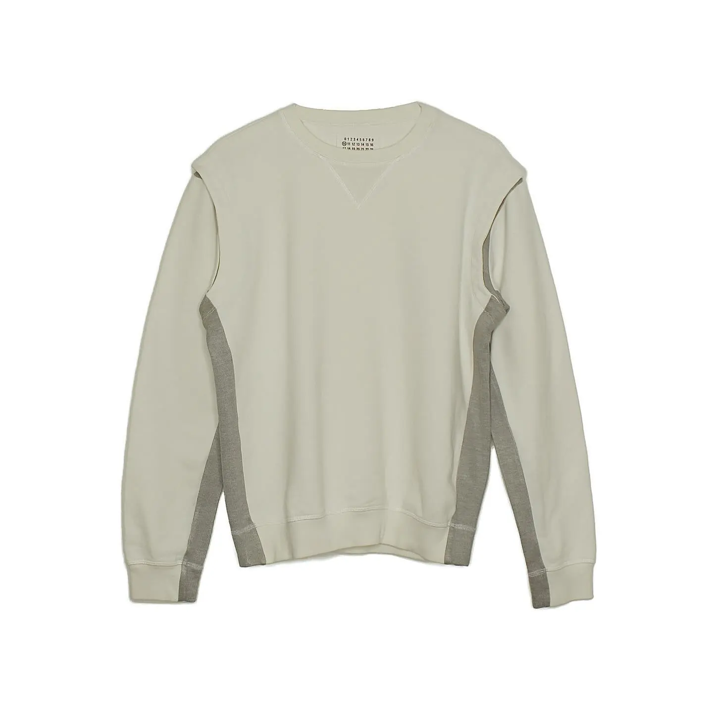 Maison Martin Margiela - Line 10 deconstructed Sweater in Off white & Silver, view 1 of 5