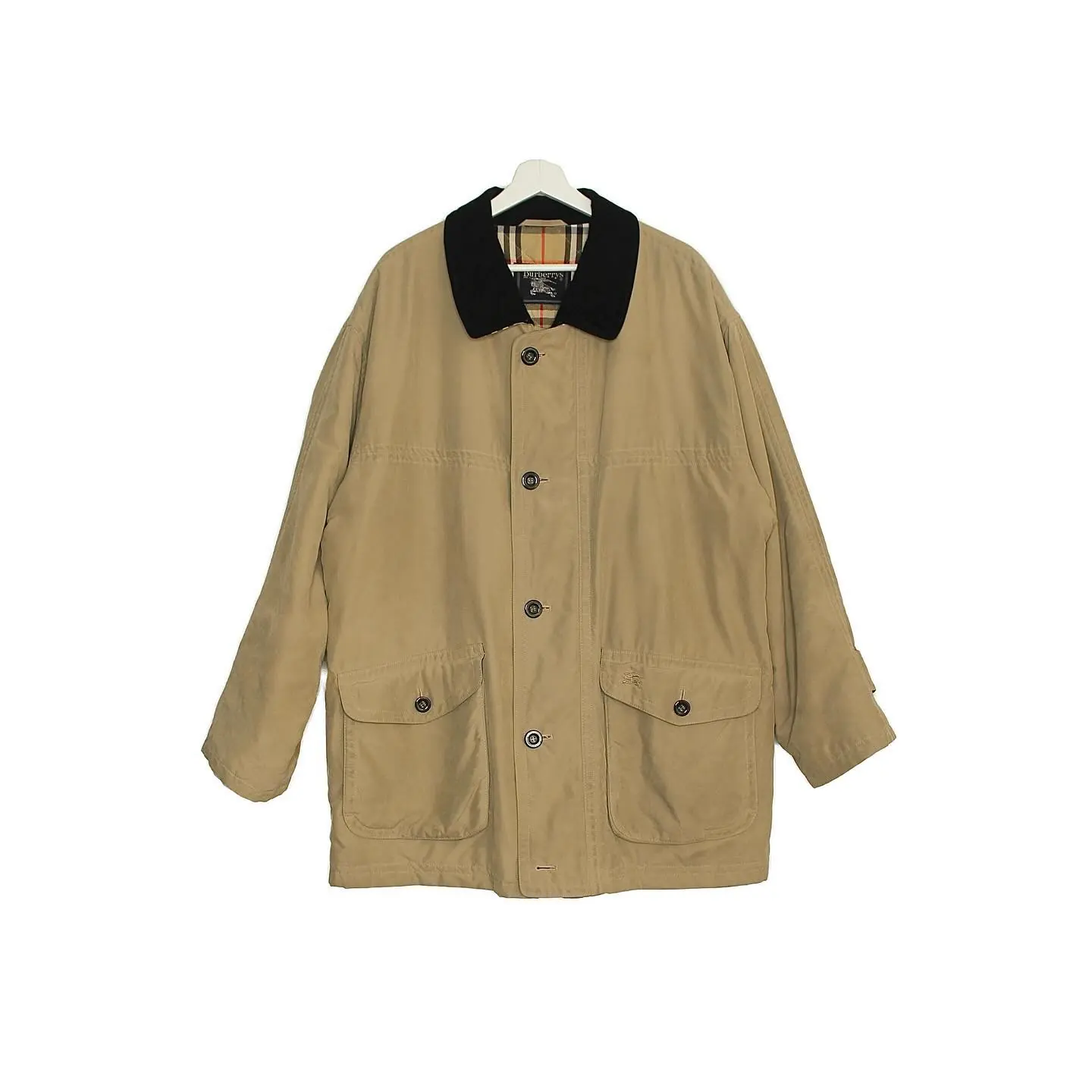 Vintage ‘Burberrys’ Barn Jacket with checkered padded lining, view 1 of 9