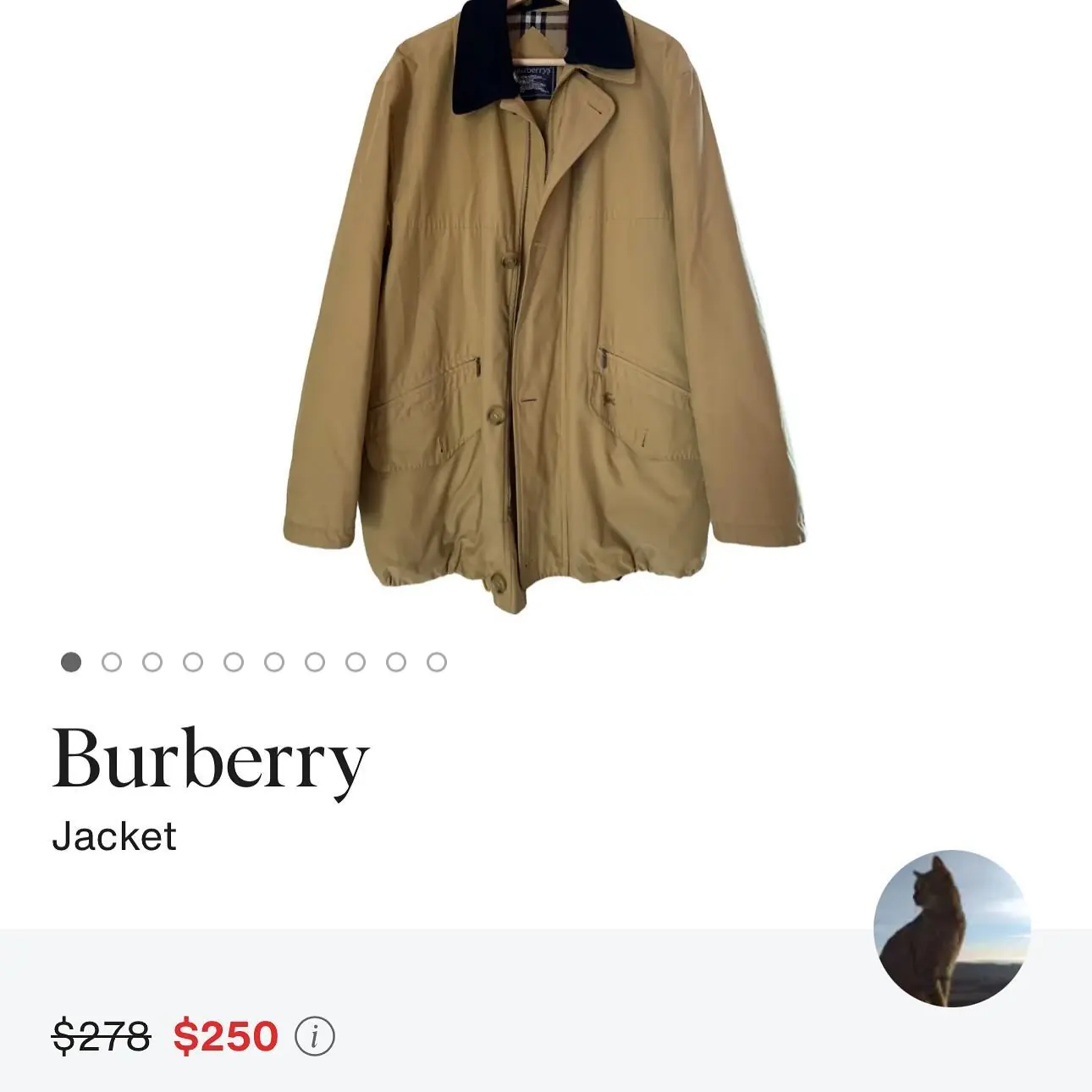 Vintage ‘Burberrys’ Barn Jacket with checkered padded lining, view 9 of 9