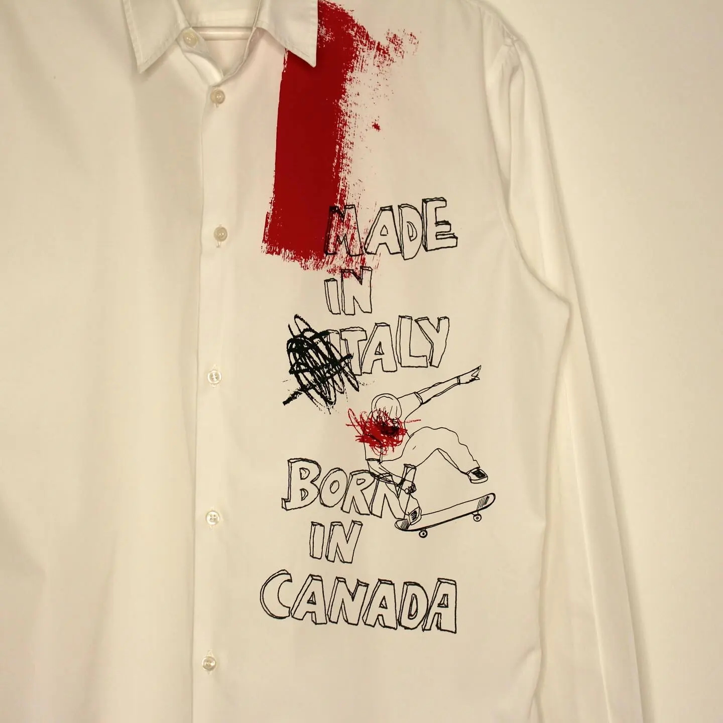 DSQUARED2 Shirt With an Abstract Illustration Print, view 2 of 6