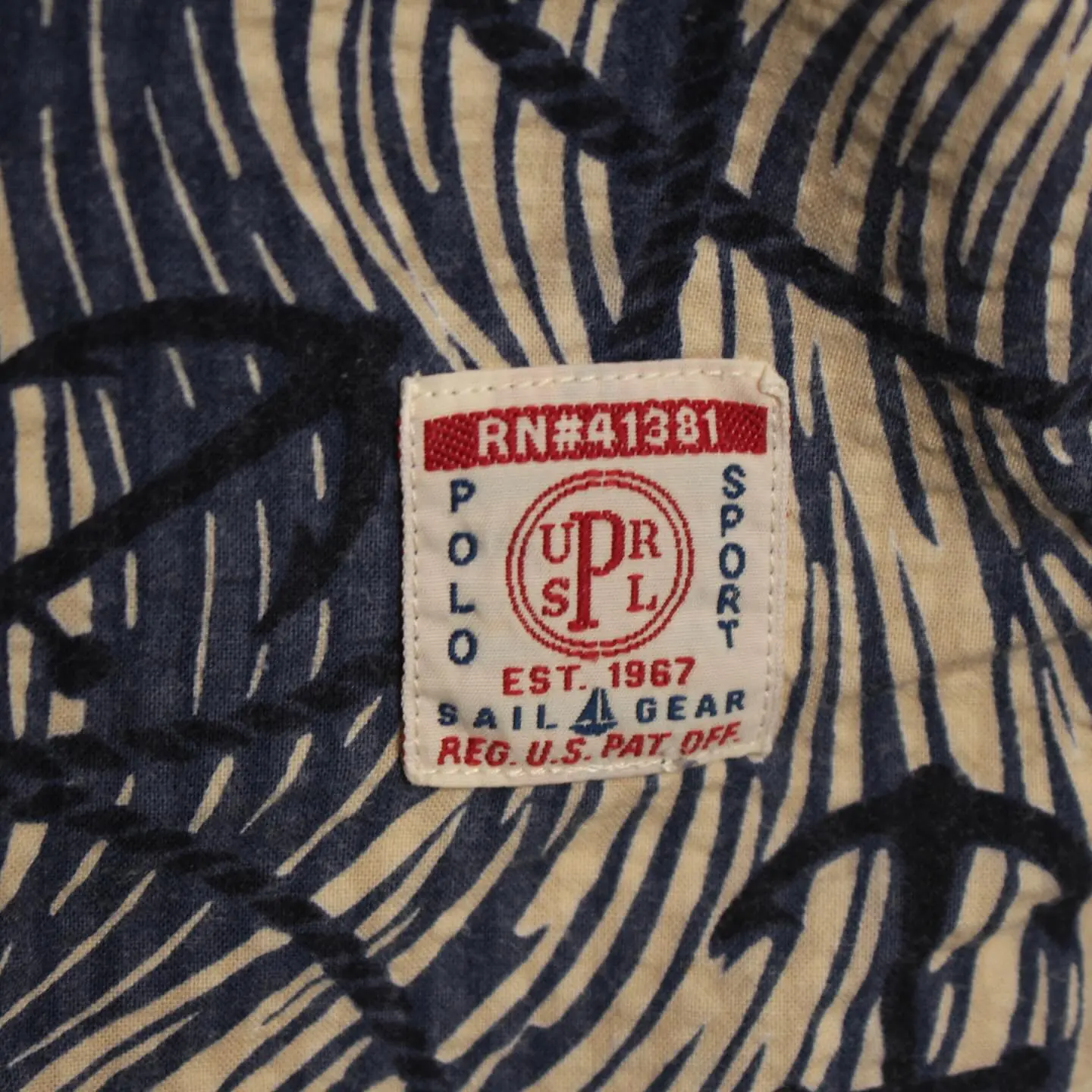 Vintage 90s Polo Sport Ralph Lauren Seersucker Shirt, view 3 of 3