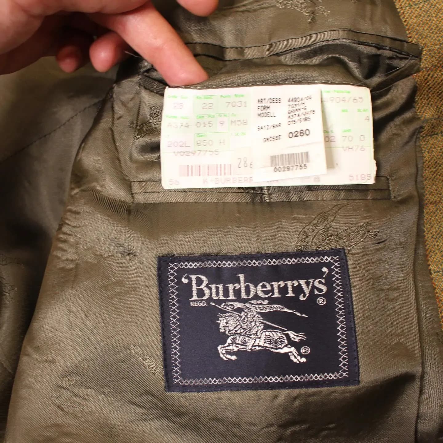 Vintage 90s Burberry Blazer Jacket, view 2 of 3