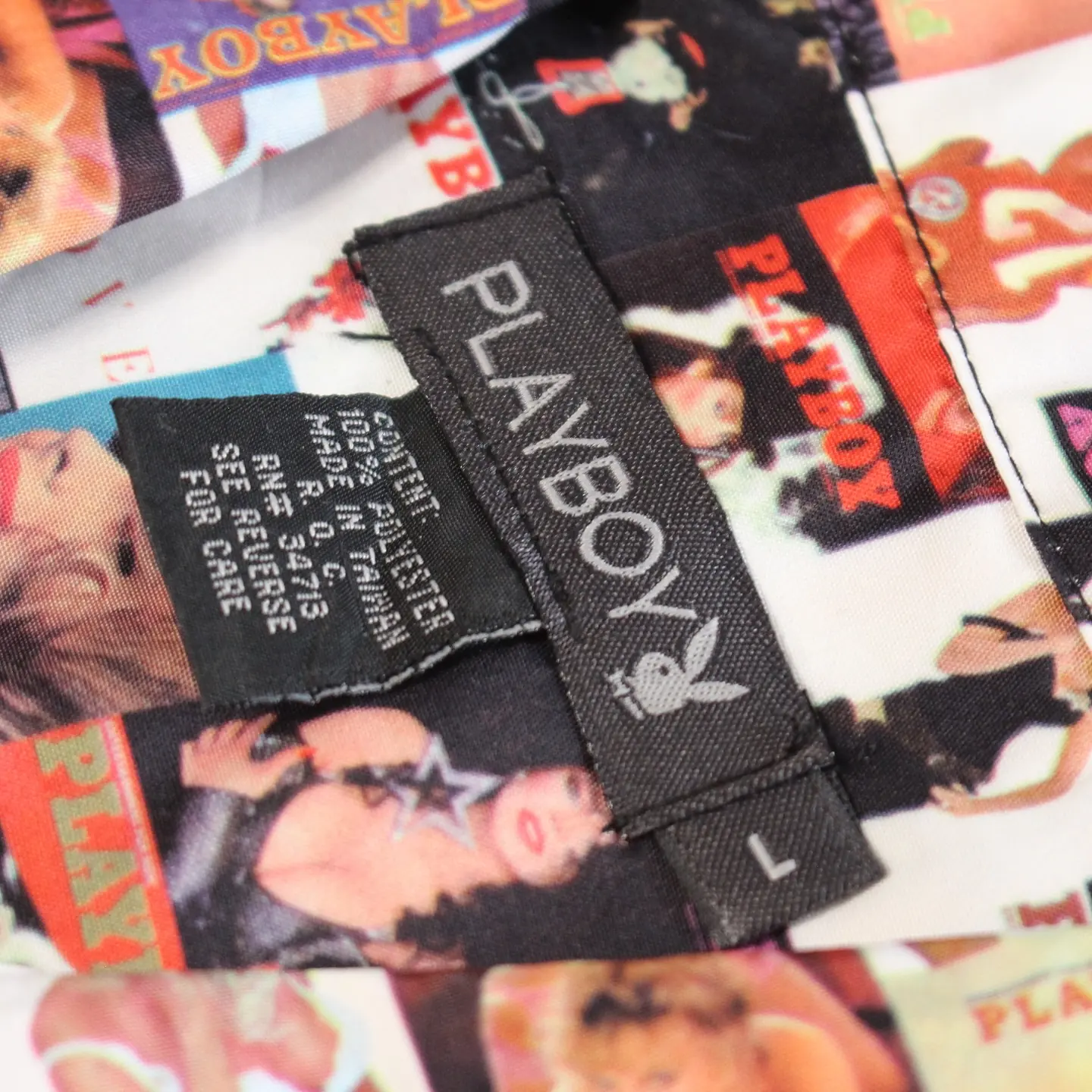 Rare Vintage 1980’s authentic PlayBoy Magazine Cover Button Up Shirt, view 2 of 3