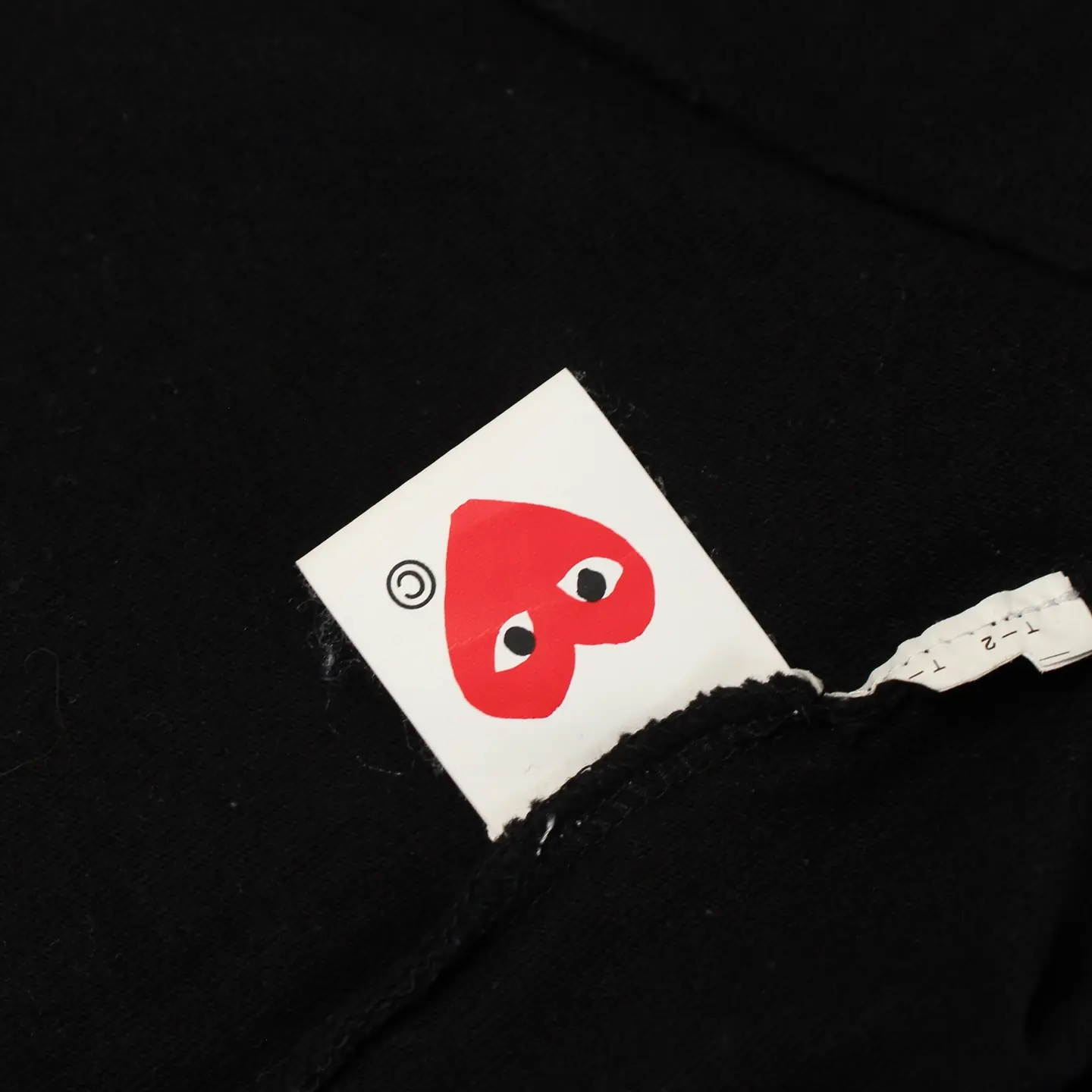 Comme Des Garcons Play Embroidered Logo Tee, view 4 of 4