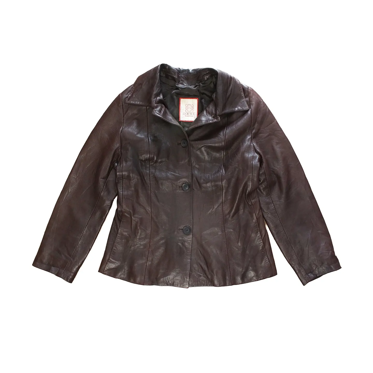 Vintage 80s Loewe Leather Jacket, view 1 of 2